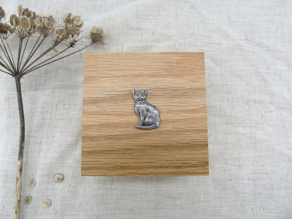 Cat Wooden Box - Cat Jewellery Box - Cat Trinket Box - Cat Gift Box - Cat Keepsake Box - Gift for Cat Lover