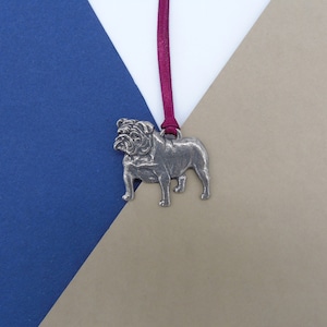 English Bulldog Hanging Decoration -  British Bulldog Christmas Ornament - Dog Mum Gift - Bulldog Gift - Bulldog Decor - Bulldog Charm