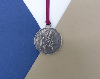 St Christopher Hanging Decoration - St Christopher Ornament - St Christopher Christmas Gift - Traveller Luck Charm - Good Luck Charm