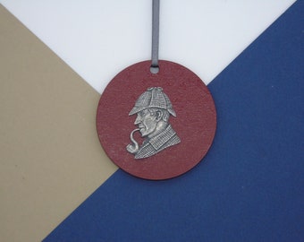 Decoração de Natal Sherlock Holmes - Enfeite de Árvore de Natal Sherlock Holmes - Presente de Natal para Amantes de Livros - Árvore de Natal Vintage - Natal Literário
