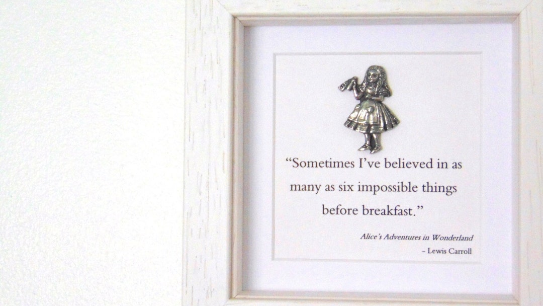 Alice im Wunderland Print Gerahmtes Alice im Wunderland Zitat