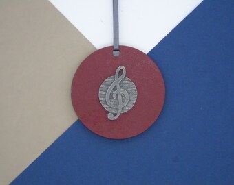 Violinschlüssel Weihnachtsdekoration - Violinschlüssel Ornament - Musik Weihnachtsgeschenk - Musikliebhaber - Violinschlüssel Anhänger - Musik Geschenk