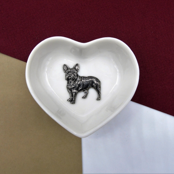 French Bulldog Gift - Frenchie Trinket Dish - Frenchie Jewellery Dish - Dog Ring Dish - French Bulldog Gift for Her - French Bulldog Mum