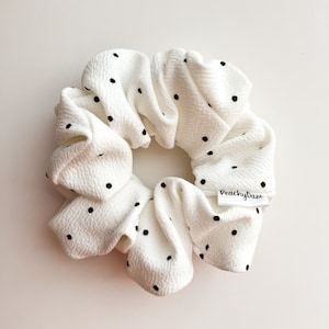 Polka Dot Scrunchie | Neutral Scrunchies | Women’s Hair Accessories | Hair Elastics | Hair Ties | Ponytail Holder