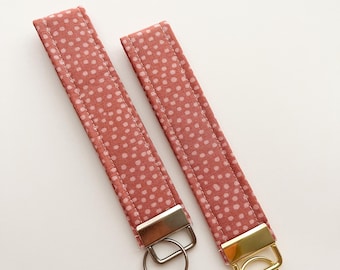 Neutral Keychain Wristlet, Key Fob, Wristlet for Keys, Car Key Accessories, Lanyard, Gift Idea, Pink Keychain, New Car Aesthetic, Girly