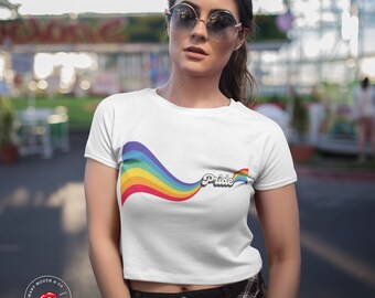 Proud Organic Crop Top Gay Pride Pride Belly Shirt Festival Shirt Pride Parade