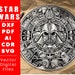 Wall Panel Decor 'Star Wars Calendar v3'. Vector dxf, cdr,svg, for CNC, digital vector art, cnc file, cnc pattern, laser cut, glowforge