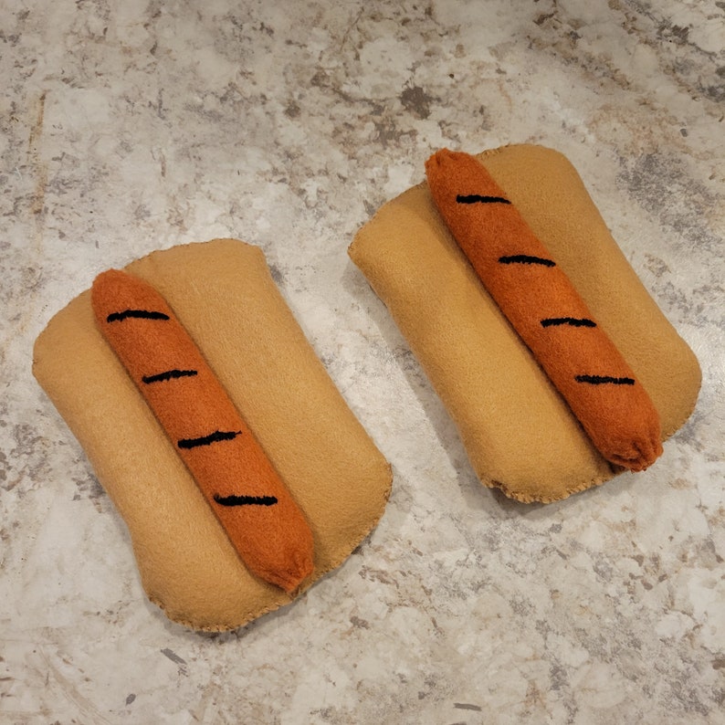 Felt Hot Dogs Set of 2 Felt Hot Dog Wreath Attachments Felt Etsy