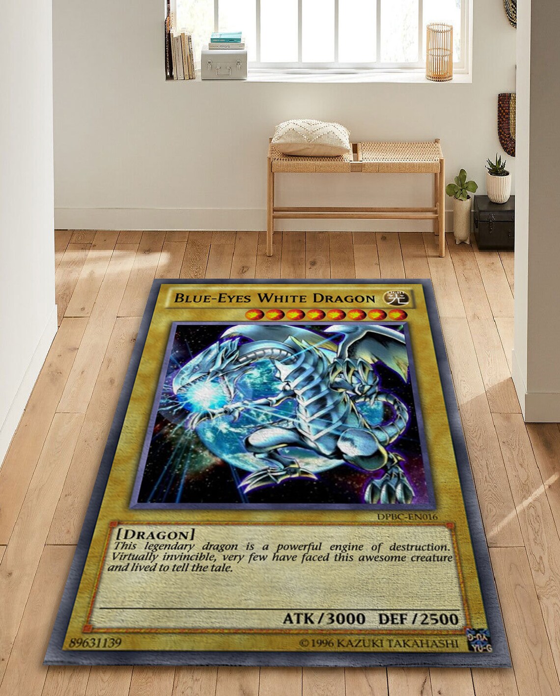 BlueEyes White Dragon Rug BlueEyes Toon Dragon Rug Dark Etsy