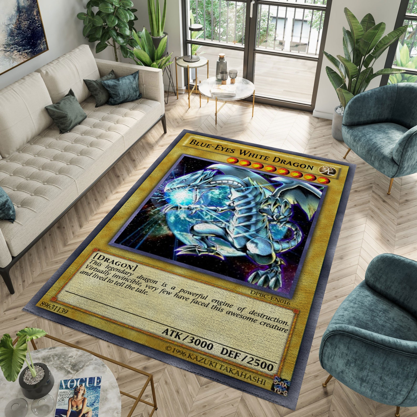 BlueEyes White Dragon Rug BlueEyes Toon Dragon Rug Dark Etsy