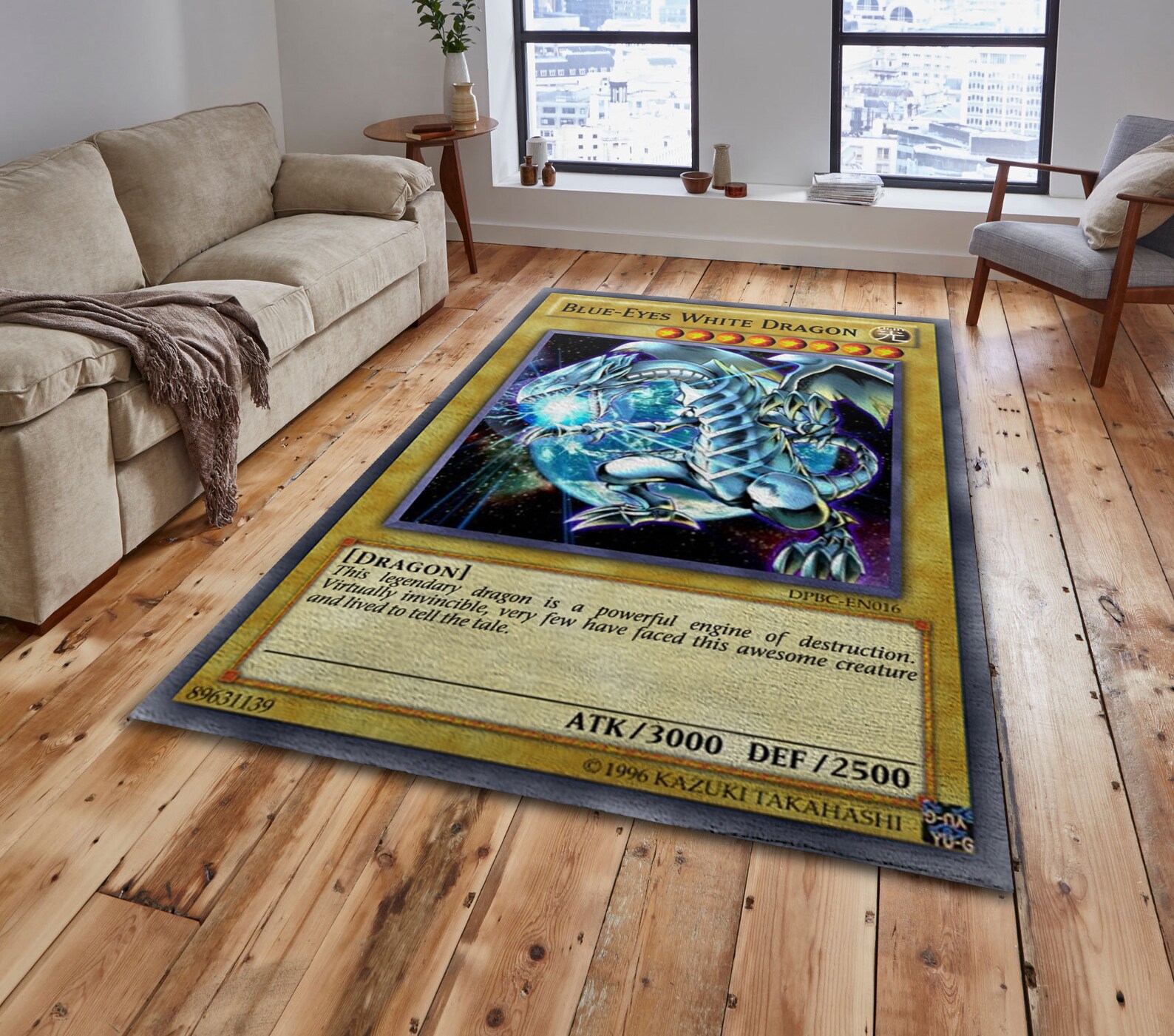 BlueEyes White Dragon Rug BlueEyes Toon Dragon Rug Dark Etsy