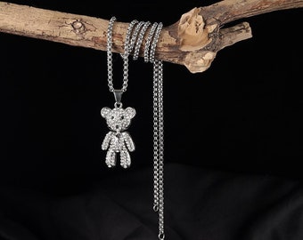 Teddy Bear Charm Necklace - Free 1st Class Tracked Delivery Dispatched The Next Working Day