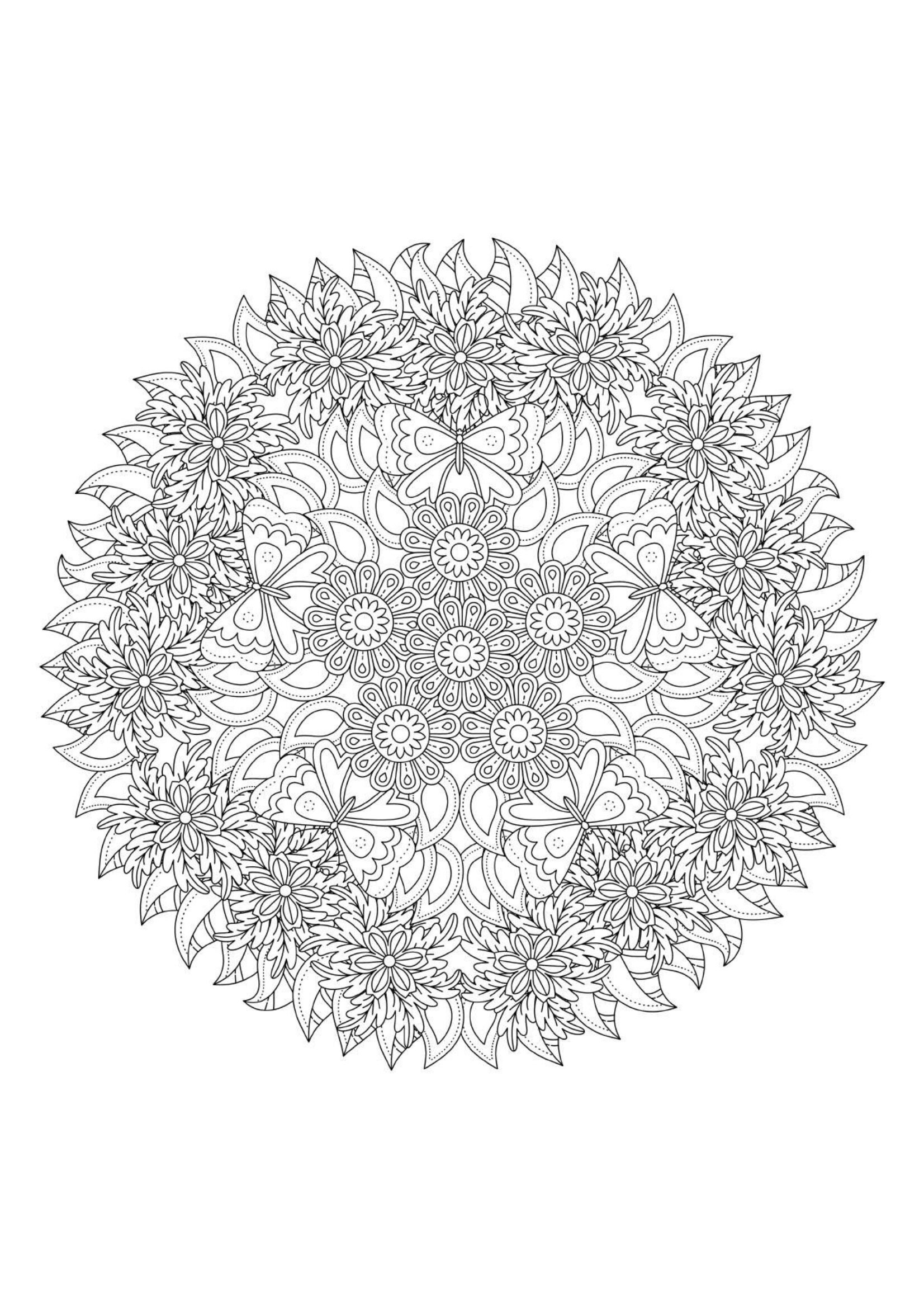 10 Digital Coloring Pages Mandalas and Flowers Package 3 - Etsy