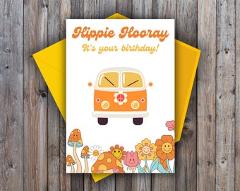Happy Birthday / Ymlacio / 70's themed luxury simple and colourful summer cards! Chilled designs for the uber relaxed dude!