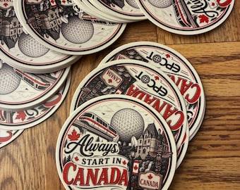 Always Start In Canada - EPCOT Sticker