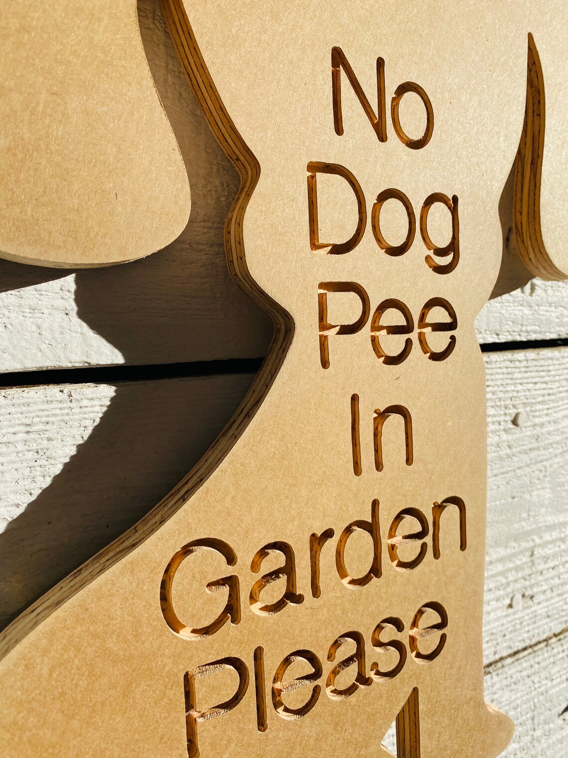 No Dog Pee in Garden Please Paint Yourself Wood Yard Art Sign Etsy