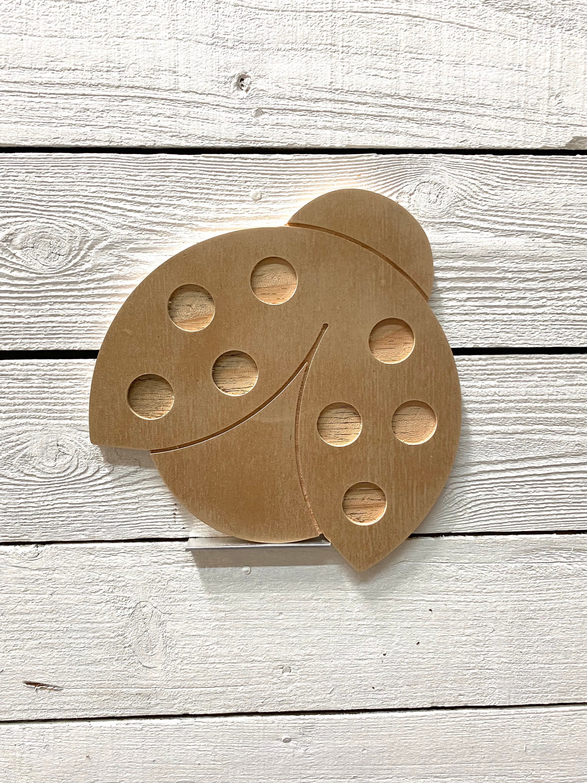UNPAINTED Ladybug Wood Yard Art Sign Etsy
