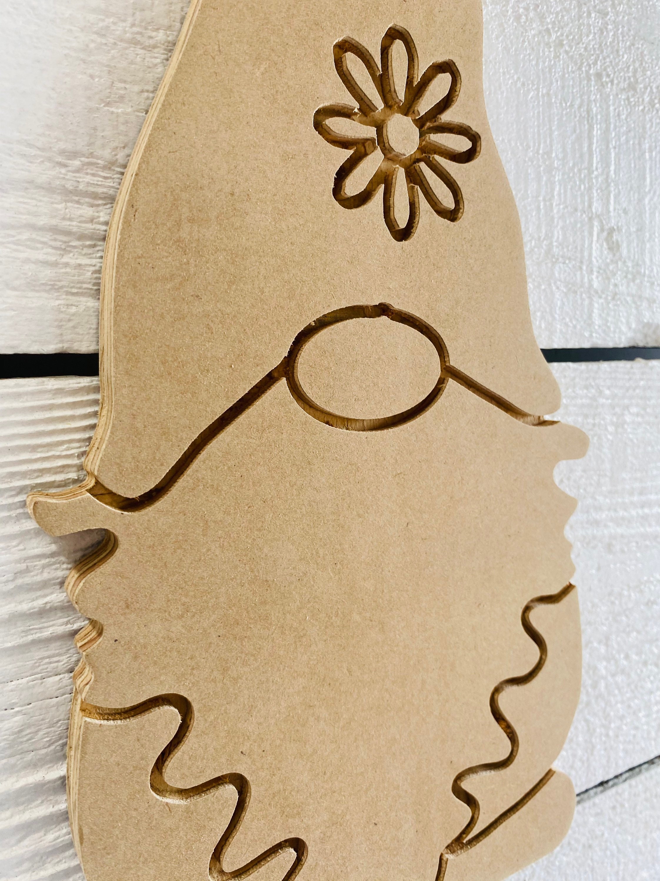 UNPAINTED Gnome Wood Yard Art Sign Paint Yourself Project Etsy UK