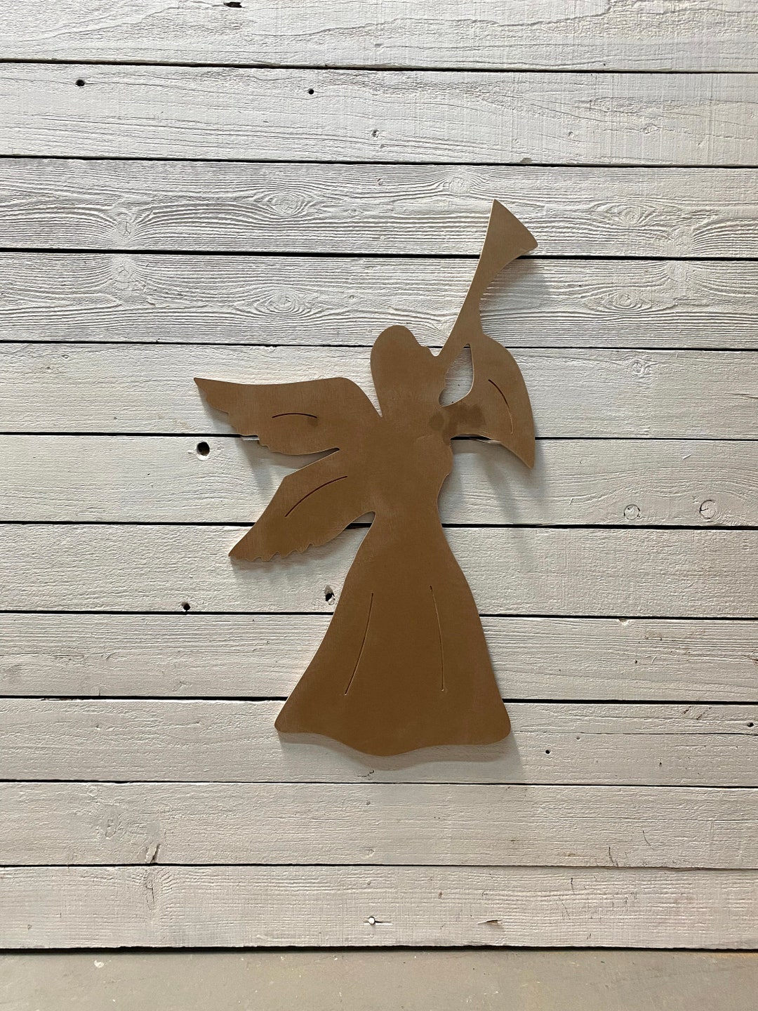 UNPAINTED Large Standing Angel Right Facing, Paint Project, Outdoor