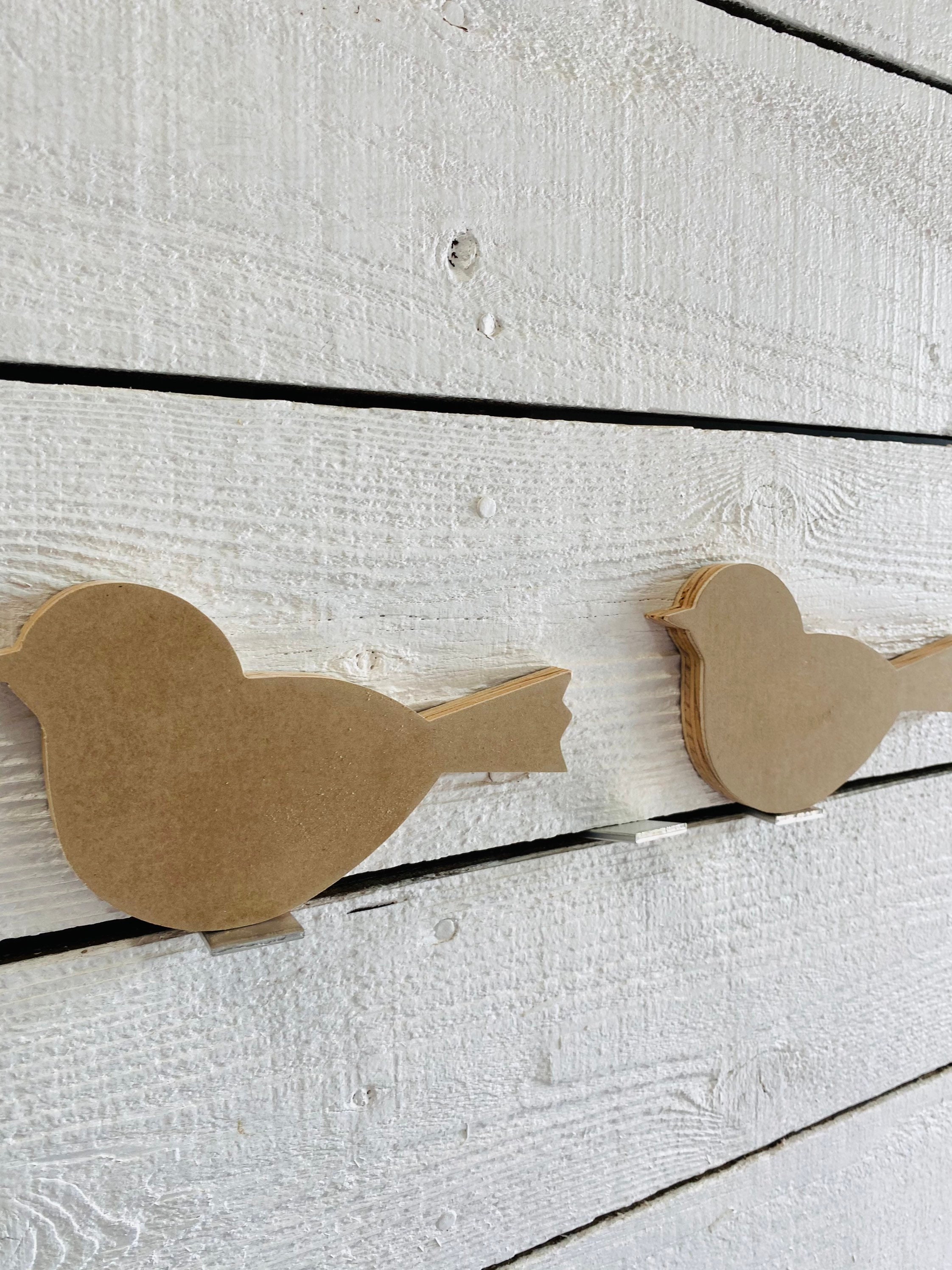 UNPAINTED Set of 2 Birds Wood Yard Art Sign Etsy UK