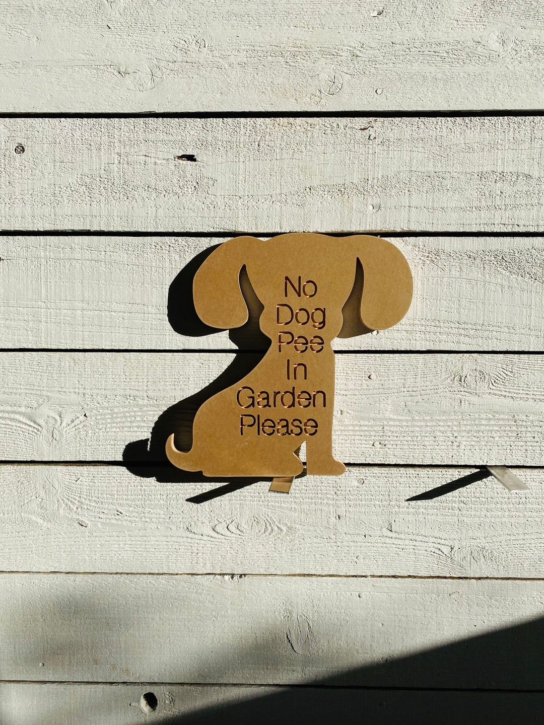 No Dog Pee in Garden Please Paint Yourself Wood Yard Art Sign Etsy