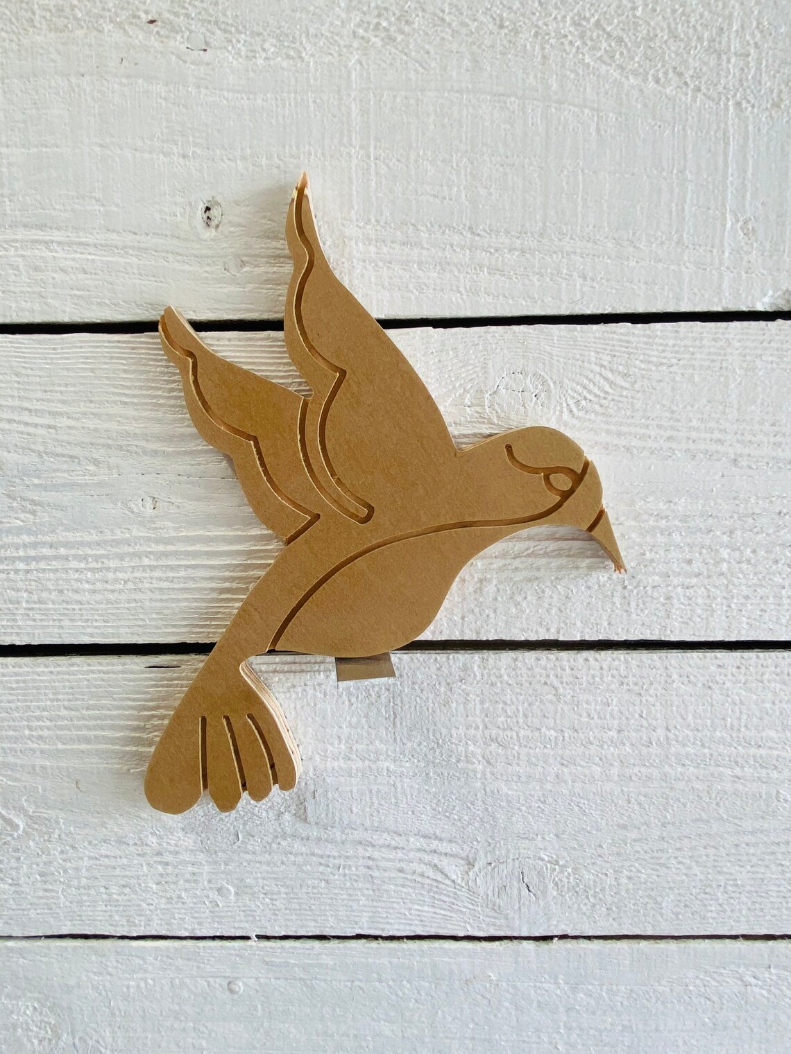 UNPAINTED Hummingbird Wood Yard Art Sign Etsy