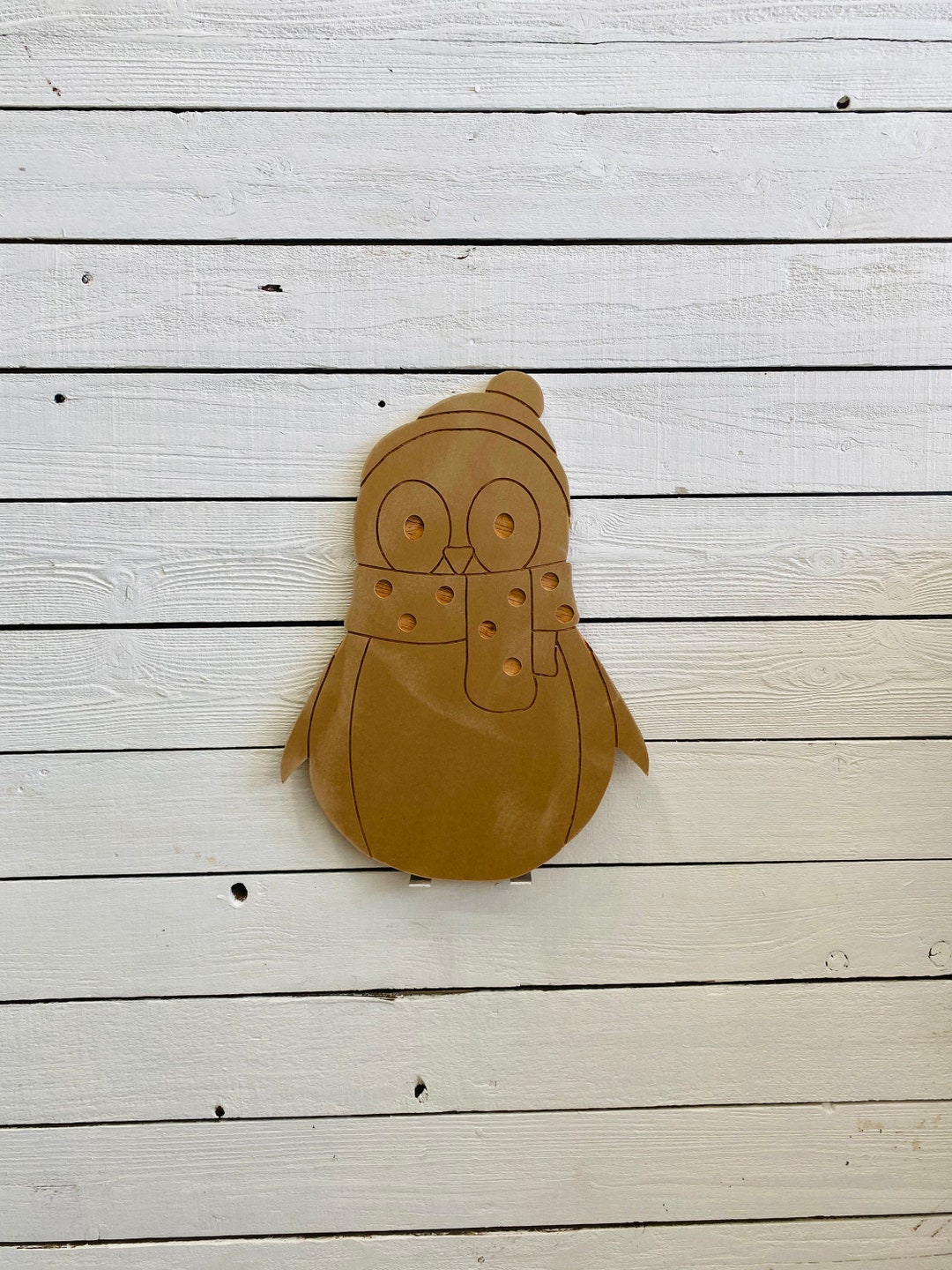 UNPAINTED Large Penguin Outdoor Holiday Wood Yard Art Sign Etsy