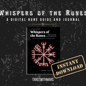 Afdrukbaar runedagboek en pdf-studiegids voor Elder Futhark | Pagan Rune-betekenissen, waarzeggerijdagboek + Whispers of the Runes downloaden