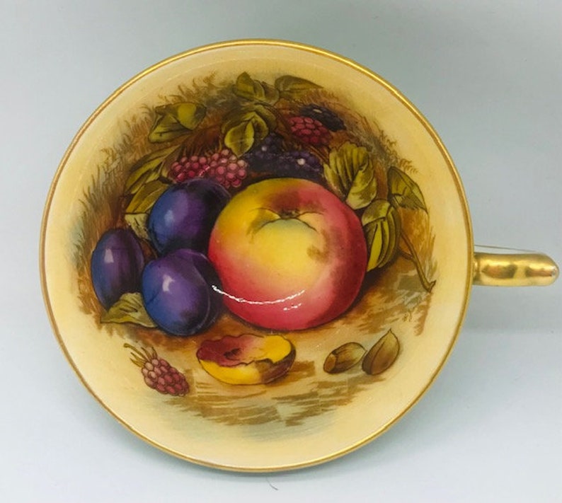 Aynsley Orchard Gold Sage Green Tea Set Signed by D. Jones Etsy