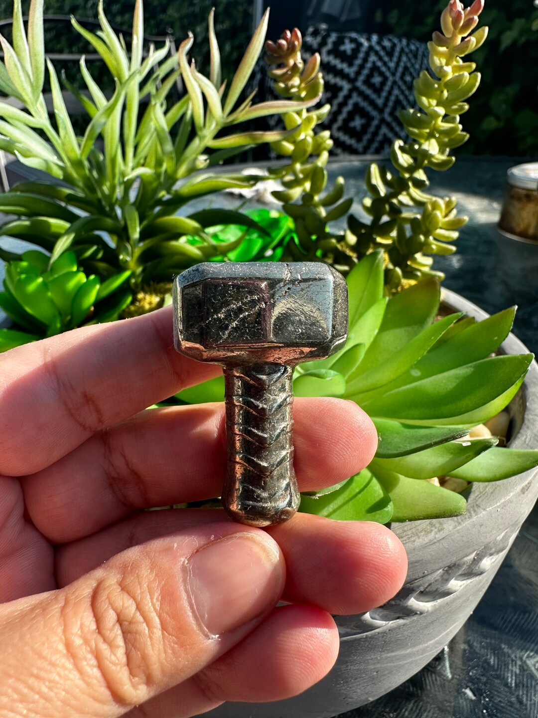 Pyrite Hammer, Labradorite Hammer, Crystal Carving, - Etsy