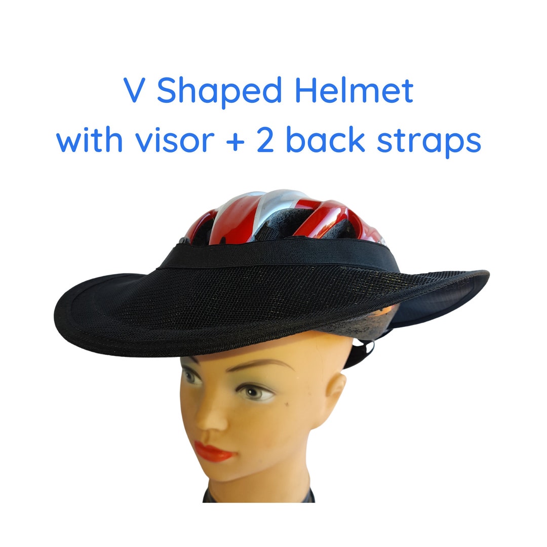 Bicycle Helmet Brim Shade Sun Visor V Shape Helmet With V Etsy