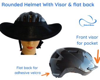 Cykelhjälm med brätte Tite Knitt Shade Mesh solvisir runt med visir och platt baksida