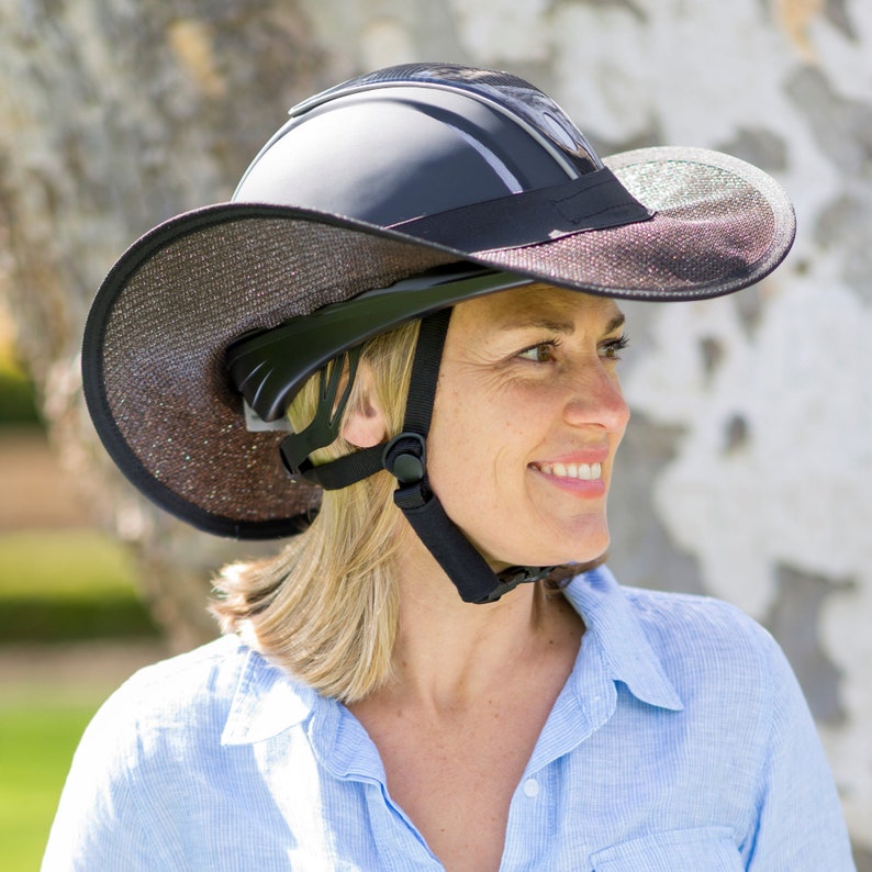 Horse Riding Standard Helmet Brim Sun Visor Shade All Black Etsy