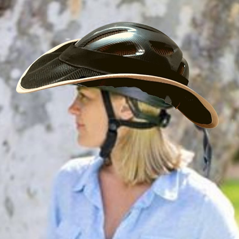 Horse Riding Standard Helmet Brim Sun Visor Shade Black With Biscuit