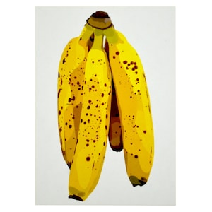 Cartolina "Belle banane" 100% Riciclaggio Carta A6 Illustrazione Carta Banane Belle Lentiggini Banana Giallo