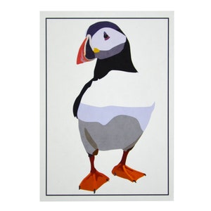 Postcard "Puffin" 100% Recycled Paper A6 Illustration Map Puffin Map Bird Faroe Islands Nordic Waterfowl