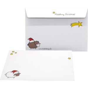 Enveloppen "Määährry Christmas" Standaardformaat C6 Enveloppen Schapen Schapen Harten Brief Kerstmis Kerstkaart Envelop