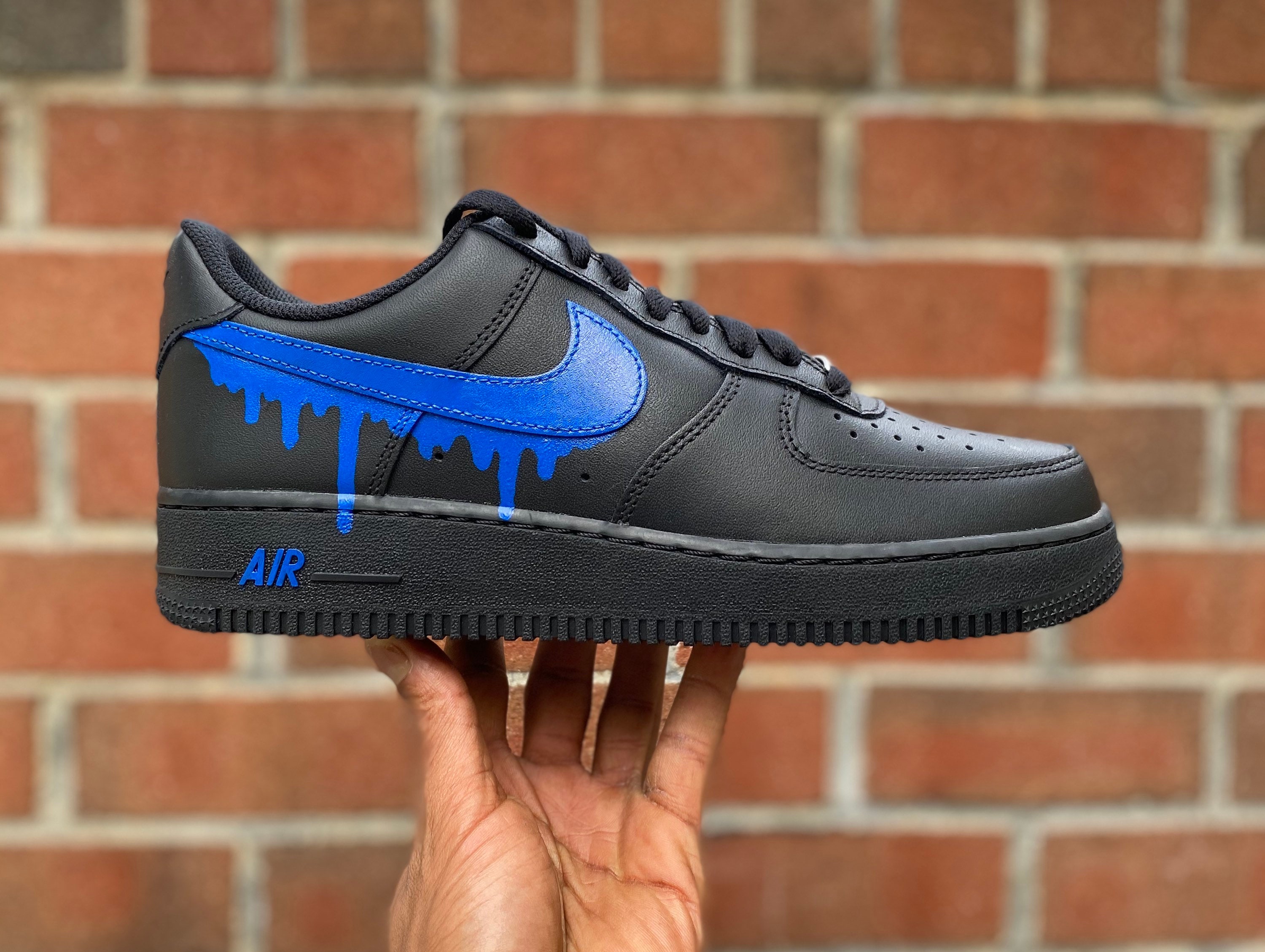 Custom Drip Nike Air Force 1 Blue sz 8.5 Men | Etsy