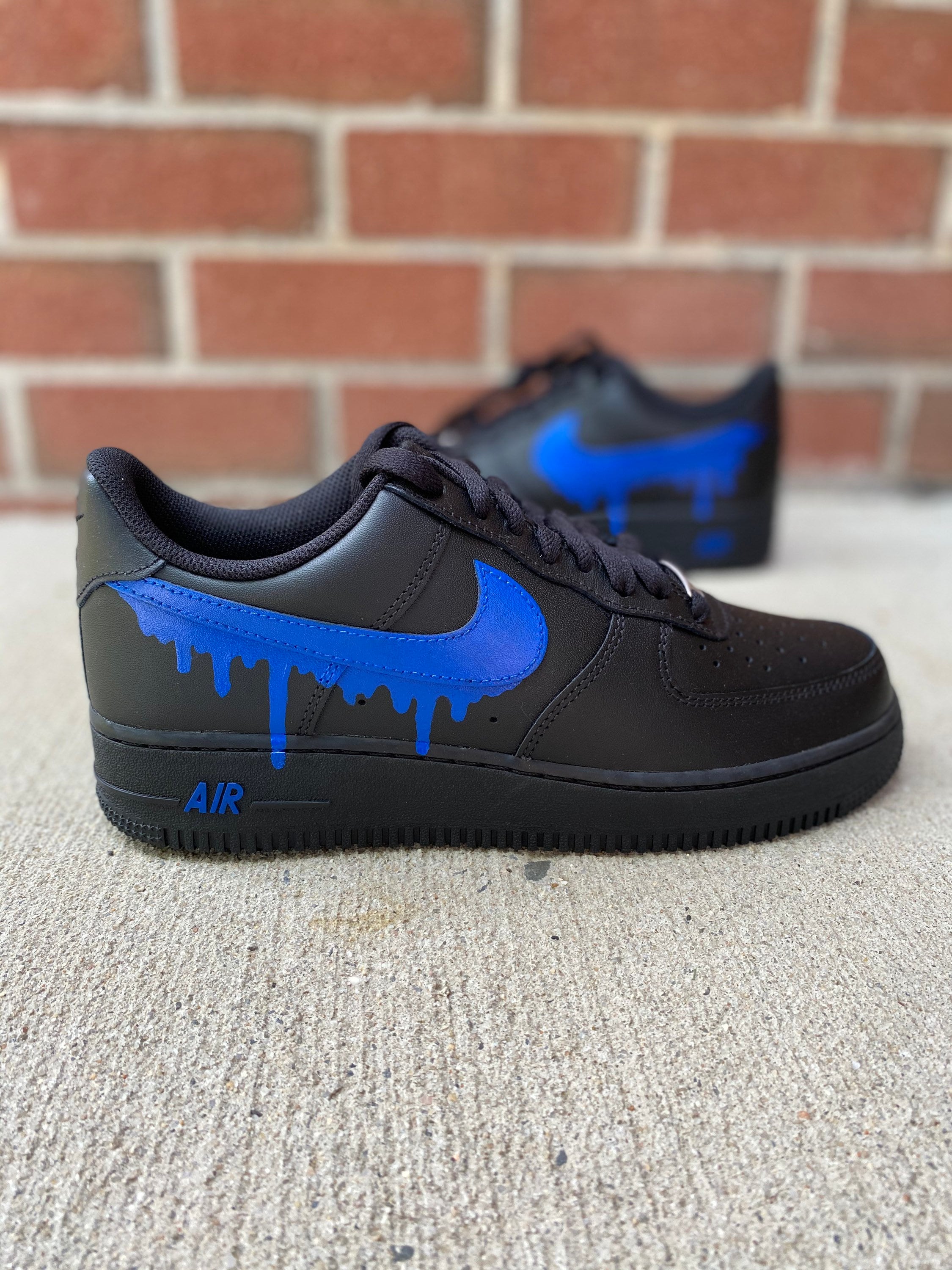 Custom Drip Nike Air Force 1 Blue sz 8.5 Men | Etsy