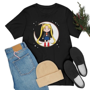 Sailor Moon Shirt Chibi Moon Shirt Kawaii Anime T-Shirt Manga TShirt Cute Top Pink T-Shirt Usagi