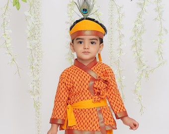 Krishna outfits for Janmashtami / Boys outfits for Krishna Janmashtami / Little Kanha dress  / Krishna dress with accessories