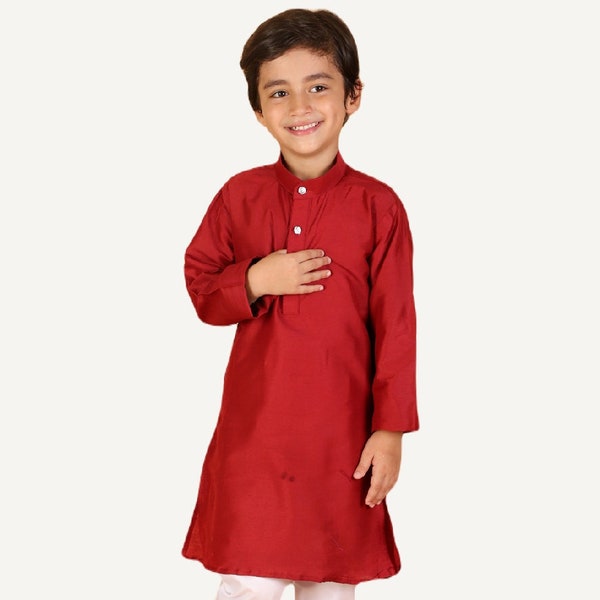 Boy's Maroon Kurta Set/ Boy's Kurta Pants/ Kids Kurta Sets/ Teens Kurta Set/ Boys Festive wear/ Kids Ethnic Wear/ Boys Elegant Kurta Set