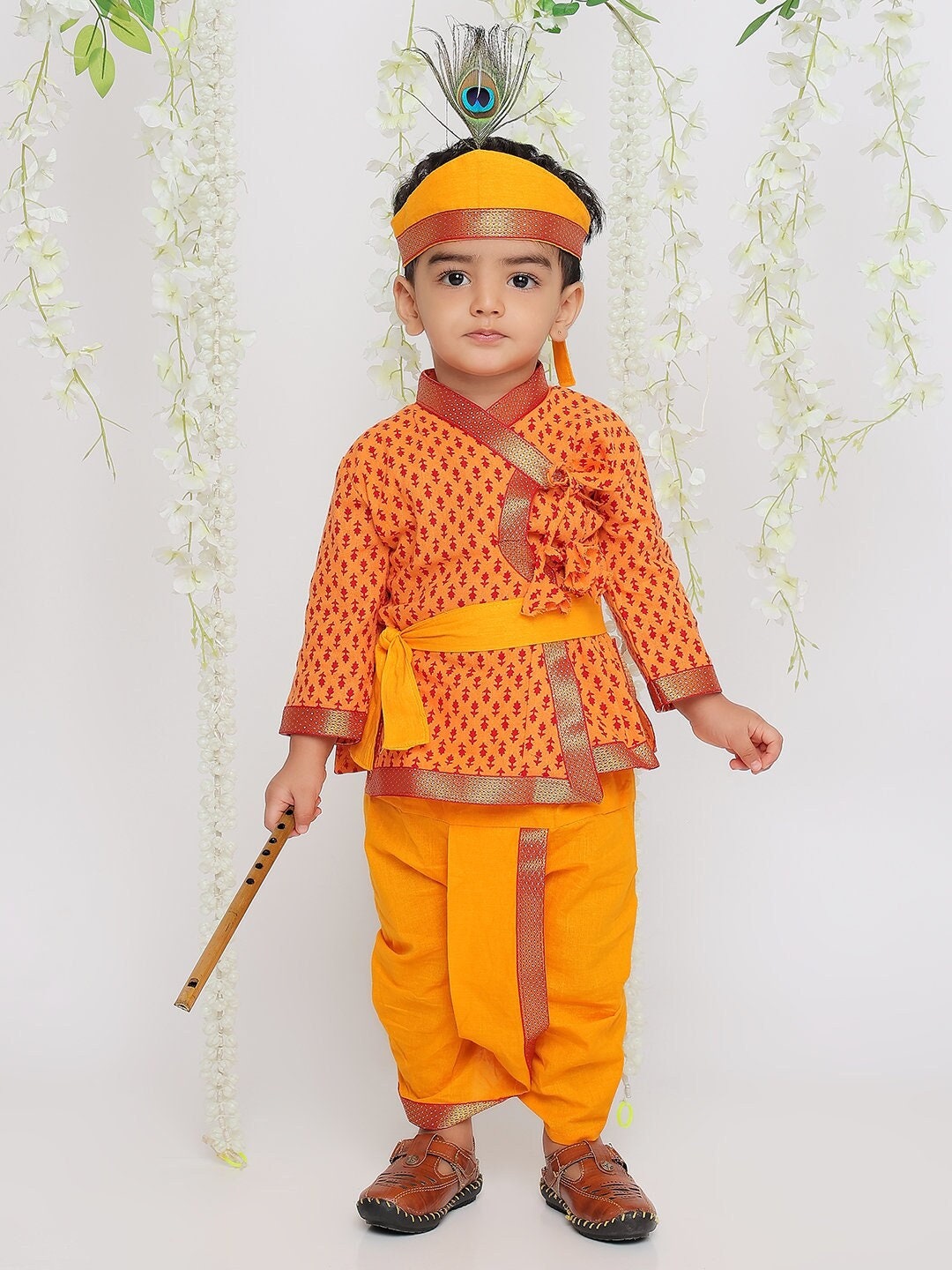 Buy Madhulika Navaratri Garba Cotton Dress for Boys Gujrati boy Traditional  and Garba Dress for Kids (4-5 Years, Black) at Amazon.in
