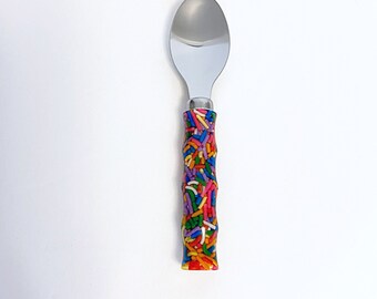 Rainbow Sprinkles Kids Cereal Spoon