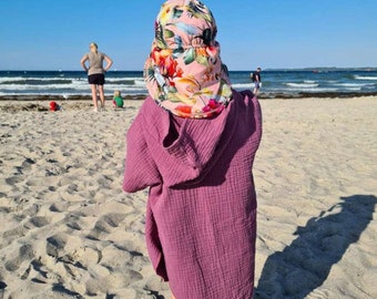 Poncho in mussola a 3 strati per bambini