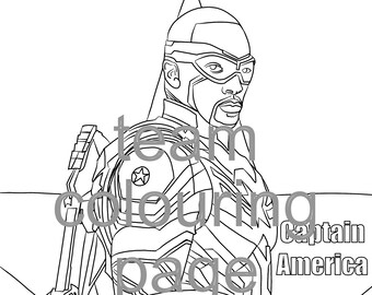 Download Marvel Coloring Page Etsy