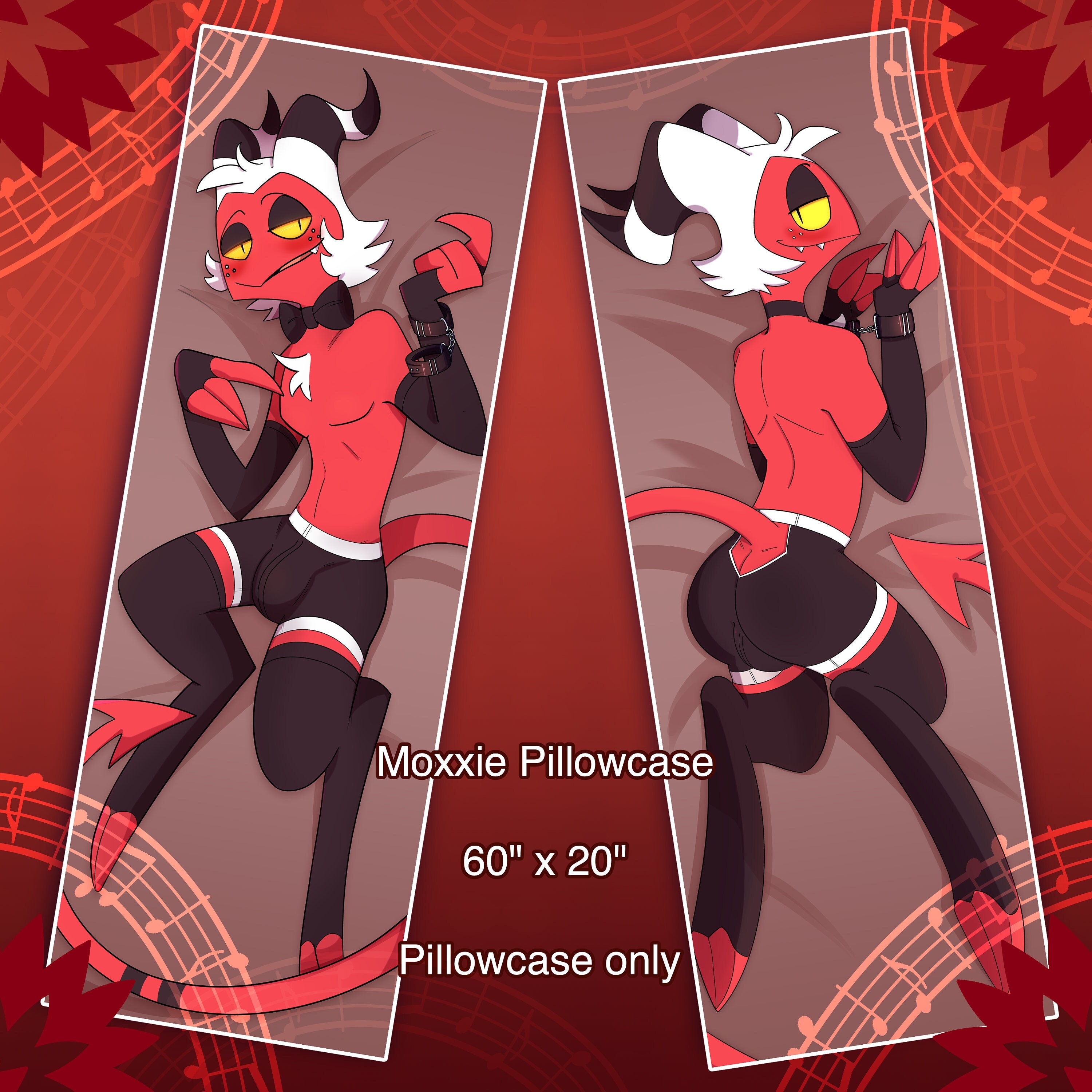 LIMITED EDITION Moxxie Body Pillow Helluva Boss - Etsy