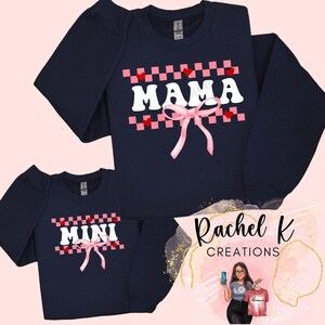 Saint-Valentin maman et mini - mini rétro damier et moi téléchargement immédiat png