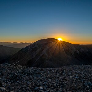 Sunrise over Colorado Mountain: Photograph