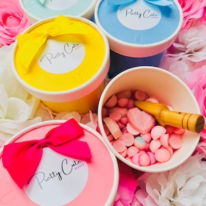 STRONG Scented Soy WAX Melts | Pretty Plastic Free Packaging | Highly Fragranced Handmade Home Gift for Her | Colourful Pretty | UK